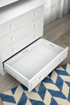 Комод-пеленальник Shefa Kids 800 білий - якісний комод з пеленальним столиком для дитячої кімнати