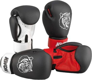 Дитячі боксерські рукавички тигр, 10 унцій , 2 Кольори (чорний/червоний, 10 унцій.)