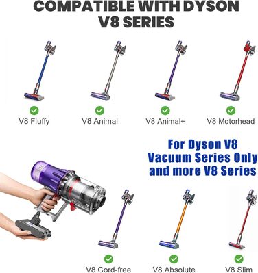 Батарея V8 6000 мАг Змінна батарея для пилососа Dyson V8 Absolute/Animal/Fluffy/Motorhead