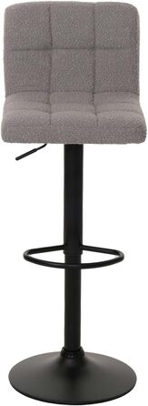 Набір з 2 барних стільців Mendler HWC-G87, регульовані по висоті, обертаються, тканина Boucle, сірий, FSC®