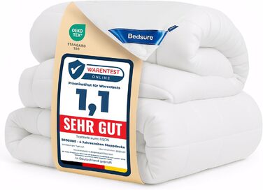 BEDSURE Комплект ковдр 135x200: зимова (450gsm), літня (150gsm) та всесезонна (300gsm) ковдра. Білий колір, 2 шт.