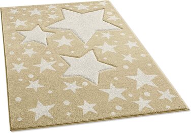 Таракарпет килим для дитячої та підліткової кімнат Країна мрій килим для дитячої кімнати кольору зірок сірий синій 120x170 см (060x110 см, жовто-кремовий)