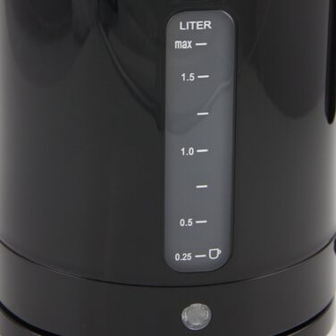 Електричний чайник Melitta Easy Top Aqua 1.7 л, 2.400 Вт, чорний/нержавіюча сталь
