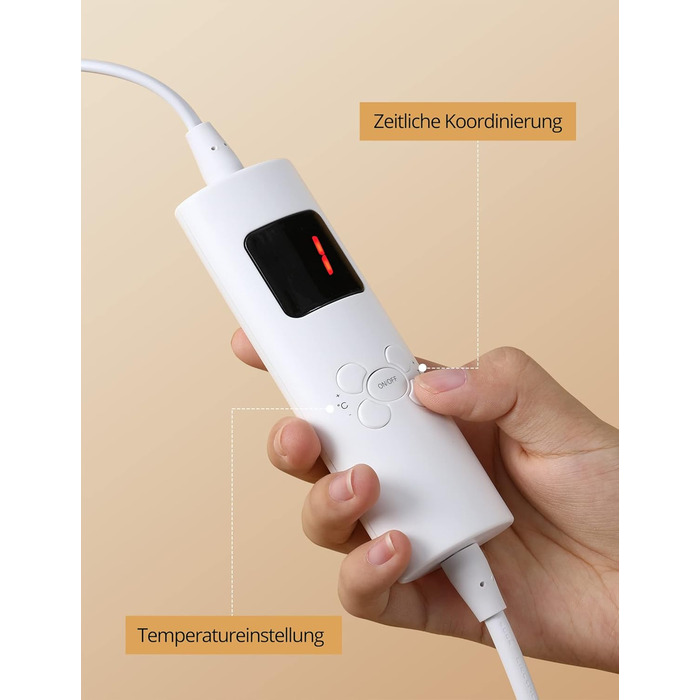 Електрична ковдра Evajoy з автовимкненням, 180x130 см, 7 режимів нагріву, таймер 9 годин, захист від перегріву, фланель, швидкий нагрів, пральна, для дому та офісу