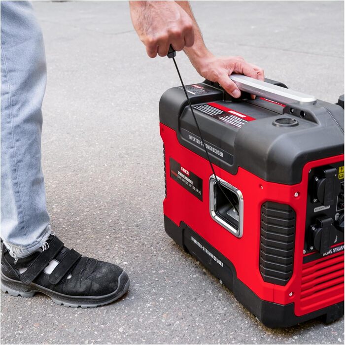 Генератор STIER SNS-190 Premium: бензиновий інверторний генератор, 4 л, 6 годин роботи, тихий (59 дБ), 4-тактний двигун, датчик масла, Eco-режим