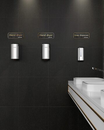 Автоматичний сушар для рук AnyDry 2805: компактний, високошвидкісний, з нержавіючої сталі, 1350W