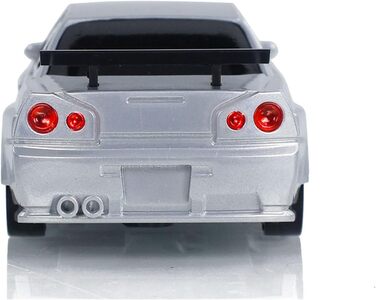 RC Автомобіль 1/43 Масштаб Готовий до Гонок Дрифт 4WD Радіокерування Зі Світловою Системою Сірий