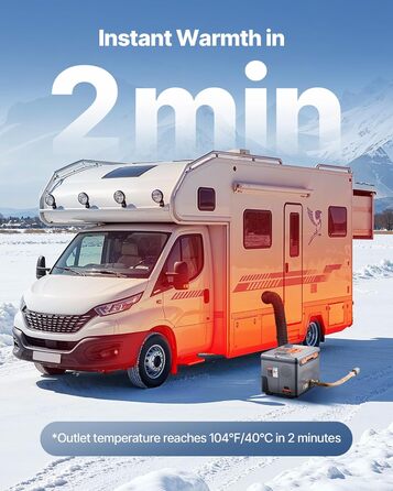 Дизельний опалювач VEVOR 8 кВт, 12/24V, портативний, з Bluetooth, пультом ДУ та LCD, 5л бак, для вантажівок та автодому