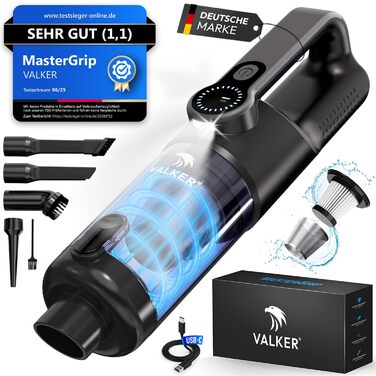 Акумуляторний ручний пилосмок Mastergrip 2-в-1 з функцією обдува, потужність 80000 RPM, мийний HEPA-фільтр, бездротовий пилосос для авто та дому, колір антрацит