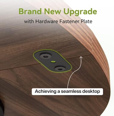 Круглий обідній стіл LITTLE TREE на 4-6 осіб, 119,9 см, з дерев'яним цоколем, коричневий, для кухні, їдальні, вітальні (тільки стіл)