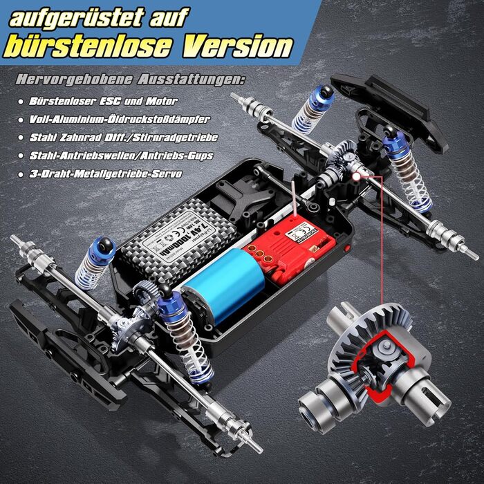 Радіокерований позашляховик Haiboxing 1:18 4WD 48+ км/год, Monster Truck 2.4GHz для дітей та дорослих