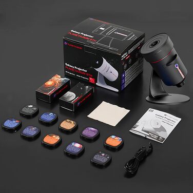 Проєктор зоряного неба VanSmaGo 8 покоління Sternenhimmel Galaxy: Планетарій, нічник HD, обертання 360°, таймер