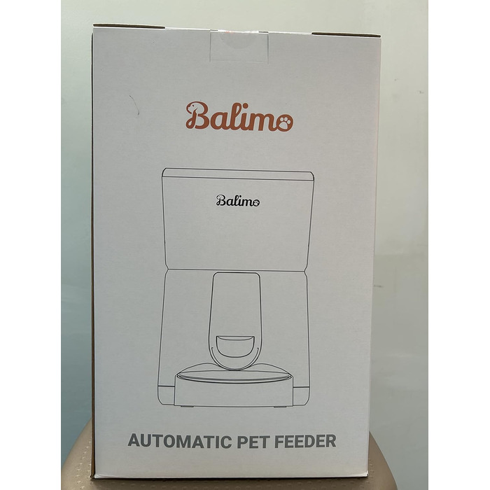 Автоматична годівниця для котів Balimo, автоматична годівниця для котів Paul 4L з мискою з нержавіючої сталі, 1-4 прийоми їжі на день, 10S Voice Recording Торговий автомат для котячих тварин для дрібних/середніх домашніх тварин (білий прозорий)