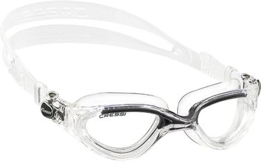 Маленькі окуляри Cressi Swim Flash Силіконові окуляри із захистом від ультрафіолету прозорі з чорним акцентом
