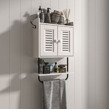 Підвісна поличка Relaxdays з тримачем для рушників