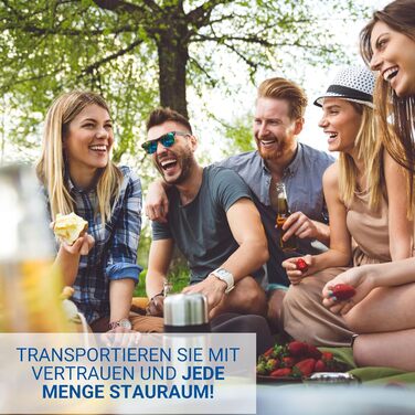 Набір для пікніка на 4 особи - 21 предмет. Водонепроникний рюкзак-холодильник Deluxe з великим відділенням для охолодження, похідний посуд та багаторазовий посуд чорного/сірого кольору