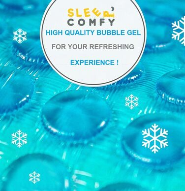 Подушка для сну Comfy Premium Gel Memory Foam: подушка для тих, хто спить на боці, з гелевим охолодженням, 60x40x14/12 см