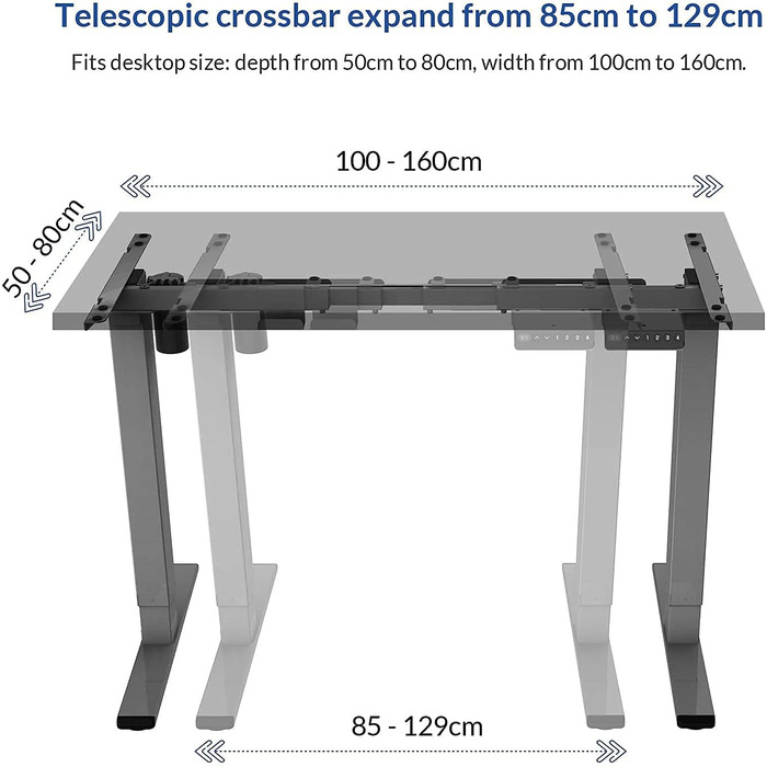 Стол робочий електричний регульований FLEXISPOT EF1 140x80 см - Магогоний, сірий каркас, пам'ять, швидка збірка
