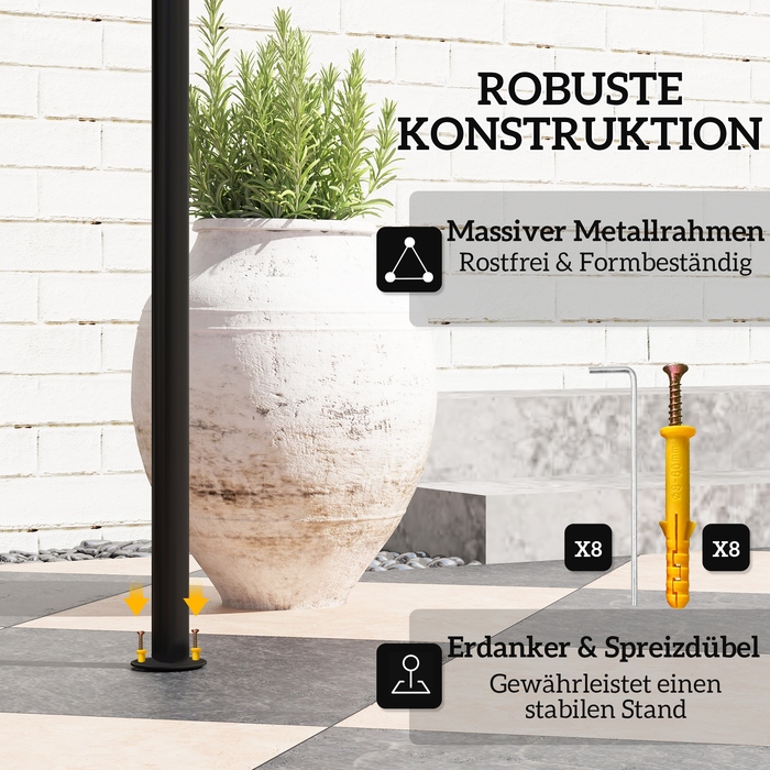 Газонний павільйон для барбекю 242x149x248 см, водовідштовхувальний, вогнестійкий, з подвійним дахом, бежевий