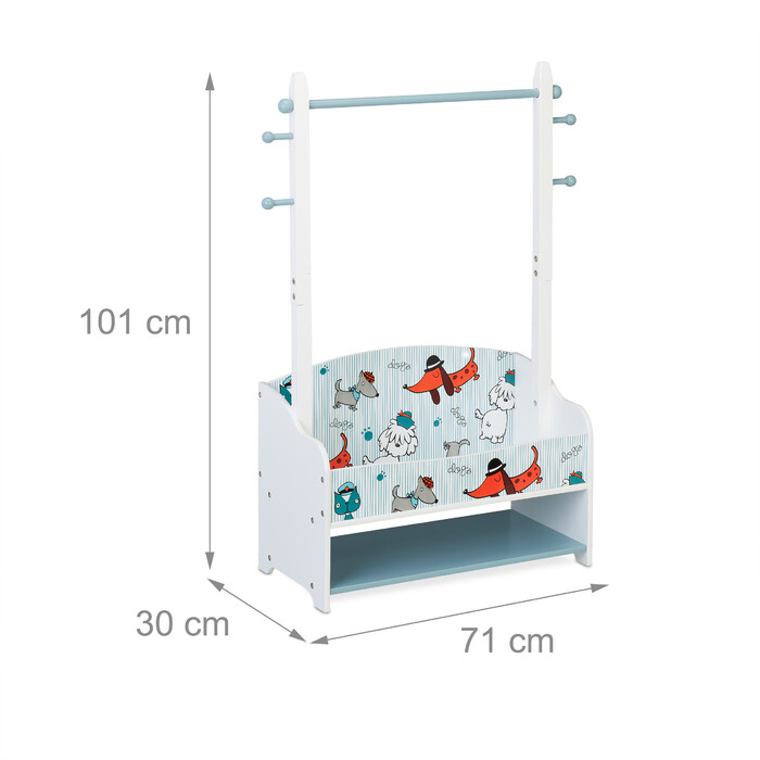Relaxdays Вішалка для одягу для дітей Собачий мотив