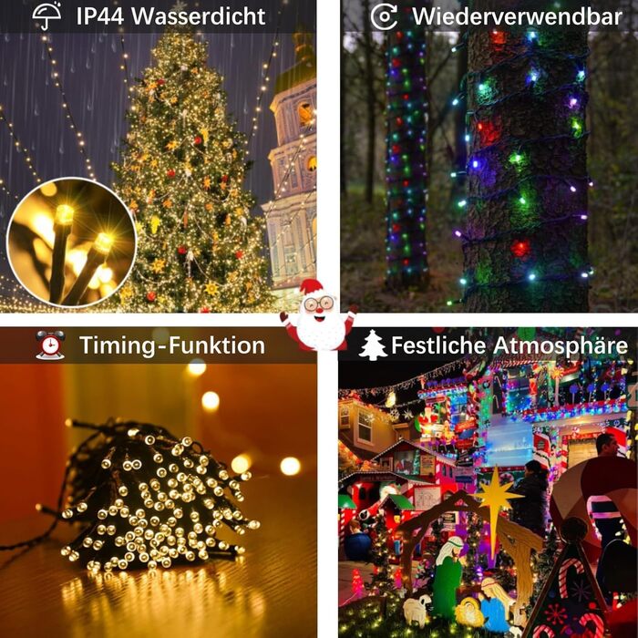 Гірлянда світлодіодна Hopelit, 50 LED, 5 м, з таймером, 8 режимів, для дому та саду, вологостійка, на батарейках