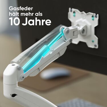 Кріплення для монітора ONKRON G80-B (G80-WH) - підходить для моніторів 13-32 дюймів, до 8 кг, газ-амортизатор, VESA 75x75/100x100, чорний