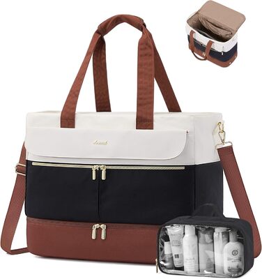 Сумка-валіза LOVEVOOK для жінок, 45L, Weekender, ручна поклажа, велике відкривання, сумка для пологового будинку, спортивна сумка, Travel Duffle Bag для подорожей, з відділенням для взуття та мокрих речей