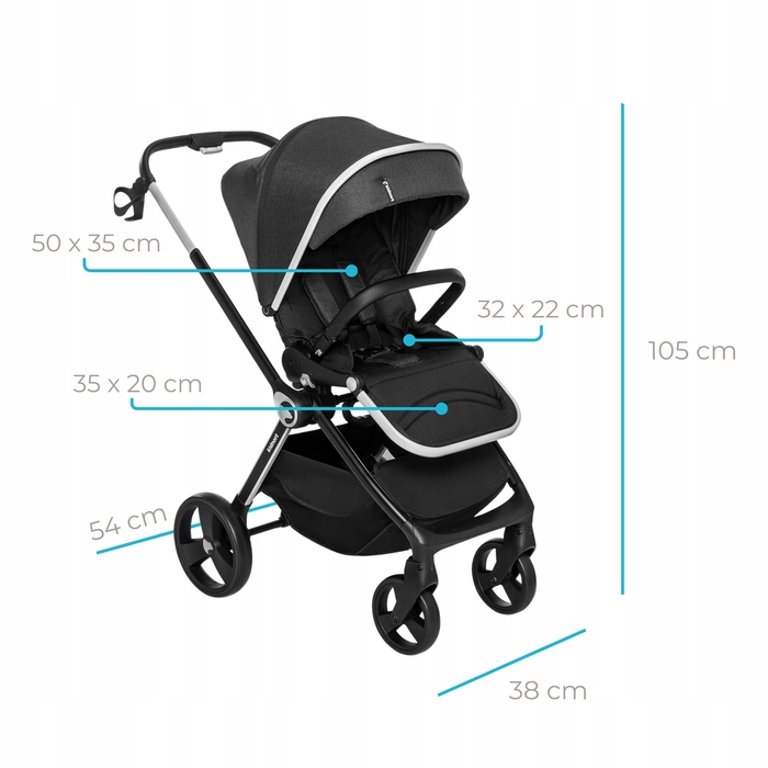 Спортивний візок Kidnort Isbjörn 2024, сірий