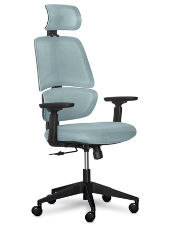 Крісло Mealux Leo Air Grey / Blue (арт.Y-543 KBGL)