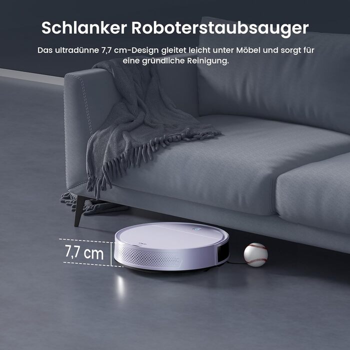 Робот-пилосос OKP K5P Purple: 5000Pa, навігація, HEPA-фільтр, Wi-Fi, для тварин, килимів, твердих підлог