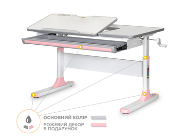 Дитячий стіл Mealux Vancouver Multicolor PN Lite (арт. BD-620 W/G MC + PN Lite)