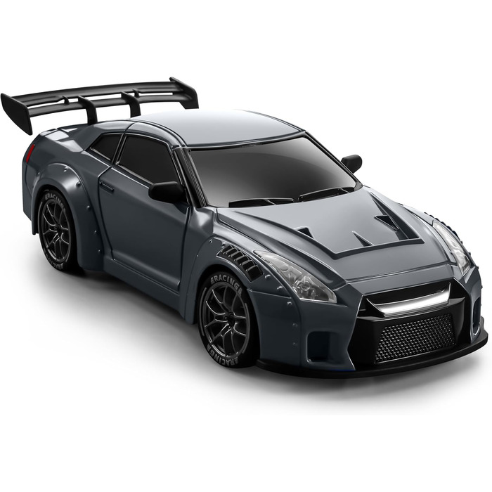 RC Drift Car ACAMMZAR 1:24, 4WD, 20 км/год, з LED підсвіткою, 2 акумулятори, для дітей та дорослих (S815 Сірий)