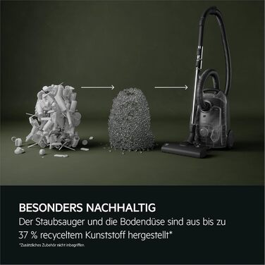 Пилсос AEG CLEAN 5000 з мішком, висока потужність всмоктування, корпус з переробленого пластику, насадка AllFloor з кріпленням, 2в1 багатофункціональна насадка, радіус дії 8,5м, миючий гігієнічний фільтр, колір блакитний