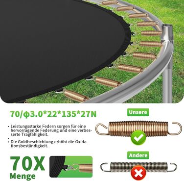 Батут JUMMICO вуличний Ø360 см з сіткою безпеки, чорний - для дітей та дорослих