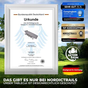 Розкладне кемпінгове ліжко NORDICTRAILS XXL з м'яким матрацом, сіре (190 x 70 см) — зручне похідне ліжко для відпочинку, риболовлі та гостей