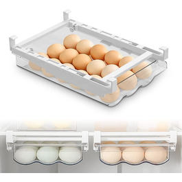 Підставка для яєць KIPIDA, підставка для яєць для холодильника, великий ящик для яєць, органайзер для яєць, прозорий ящик для яєць вміщує 21 яйце, для кухонного начиння і зберігання яєць