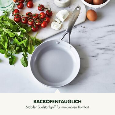 GreenPan Venice Tri-Ply сковорода з нержавіючої сталі 20см та 26см, антипригарне покриття, без PFAS, для приготування здорової їжі, сумісна з індукцією, можна мити в посудомийній машині, срібна
