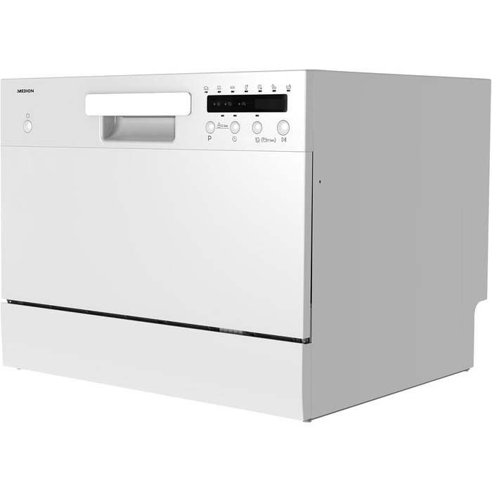 Посудомийна машина MEDION DWT60: 6 комплектів, 7 програм, ECO, AquaStop, LED дисплей, захист від дітей