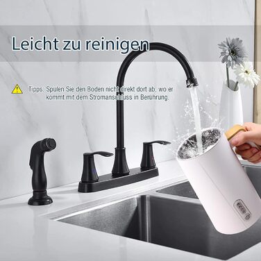 Електричний спінювач молока 4-в-1 – спінювач молока, нагрівач молока, білий