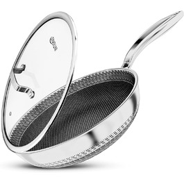 INTIGNIS® Сковорода з кришкою – 30 см / 6 л – з антипригарним покриттям | Стійка до подряпин | Глибока | Без хімікатів | Сковорода з нержавіючої сталі