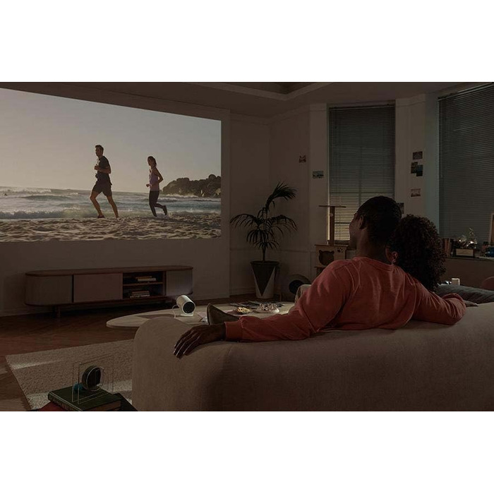 Samsung The Freestyle: Портативний LED-проектор Full HD HDR10 з автонастроюванням та 360° звуком (2023)