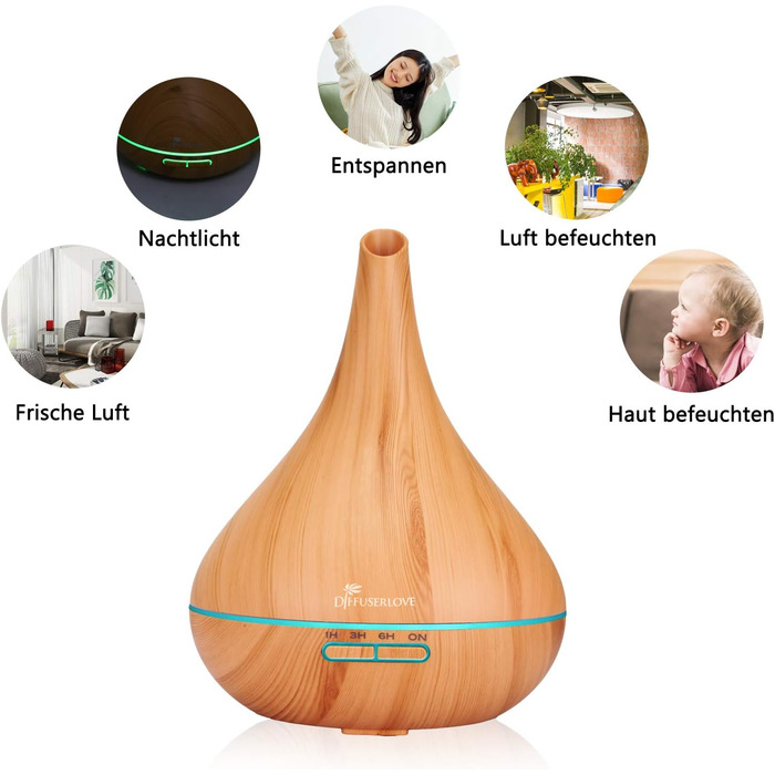 Дифузор Зволожувач повітря Aroma Diffuser 500 мл Ультразвуковий зволожувач повітря Trag usor Зволожувач прохолодного туману з дистанційним керуванням