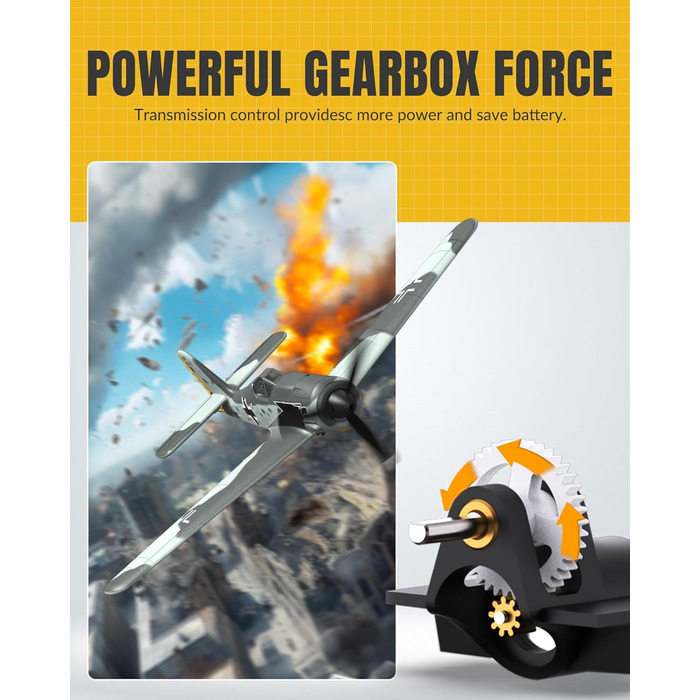 Літак на радіокеруванні VolantexRC 761-5 P-51 Mustang RTF (Готовий до польоту) з Xpilot стабілізацією, для початківців, 4-канальний