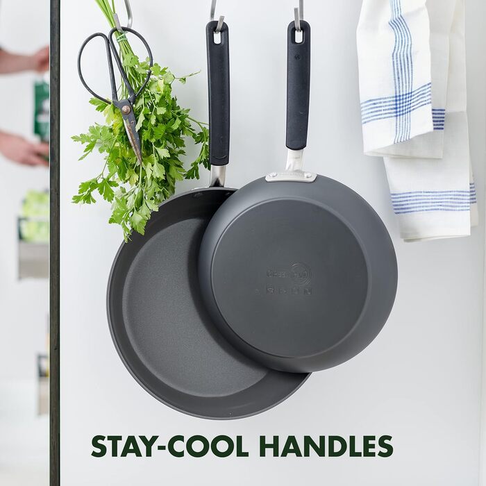 Набір сковорідок GreenPan Levels з антипригарним покриттям, 26см та 30см, без PFAS, срібний колір