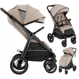 Дитячий прогулянковий візок Sirocco Maxelle: великі колеса 28 см, великий капюшон, амортизація