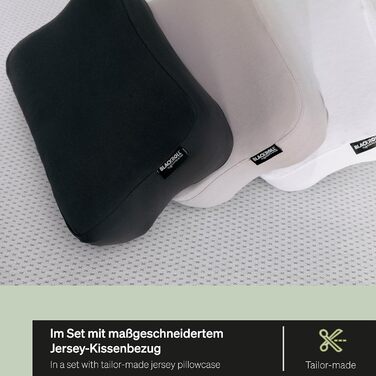 BLACKROLL® Recovery Pillow Set Jersey Anthrazit: ергономічна подушка для шиї та голови з Memory Foam, комплект з додатковим чохлом. Виготовлено в Німеччині. Подушка та чохол антрацитового кольору.