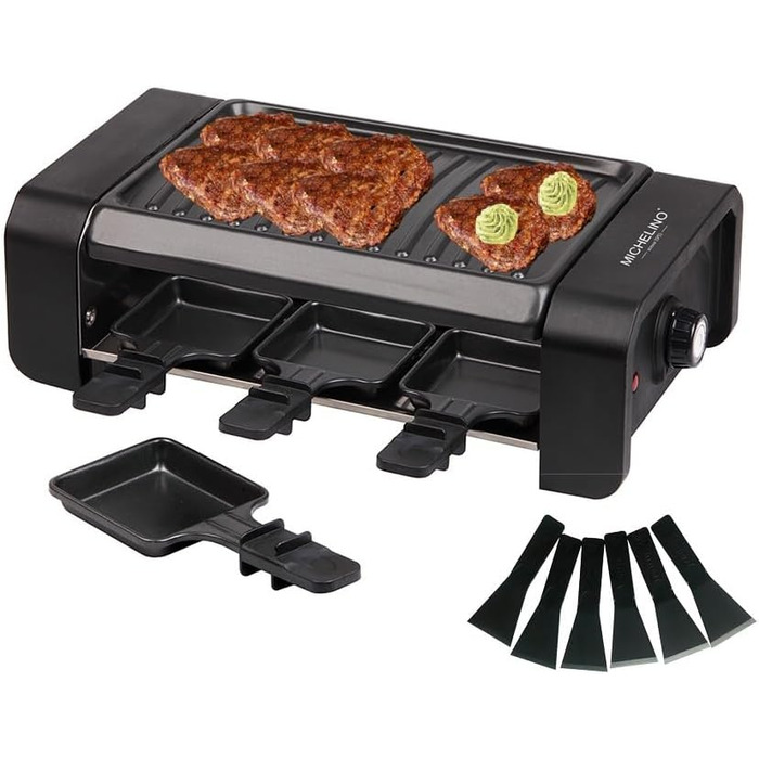 Рашетт-гриль на стіл з термостатом, антипригарна поверхня Teflon, 6 персон