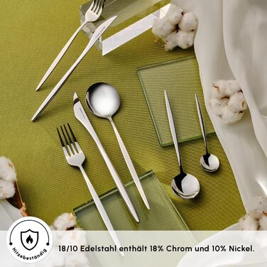 Набір столових приборів Karaca Elegance (84 деталі) - нержавіюча сталь, для посудомийної машини, 12 персон