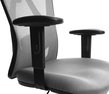 Офісний стіл HWC-J86 Mendler: ергономічне крісло, регульована підтримка попереку, до 150 кг, без підніжки, помаранчевий