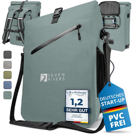 Кофри SEVENRIVERS 3 в 1 - Рюкзак, сумка-кофр і сумка через плече в одному - Водонепроникний і не містить ПВХ - в т.ч. сумка для ноутбука (24 л) (М'ята)